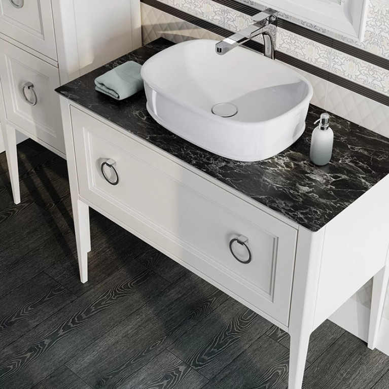 Kerama Marazzi Раковина CIRCO накладная 50*36*13,5см, без отв. под смеситель, без перелива, цвет белый глянцевый