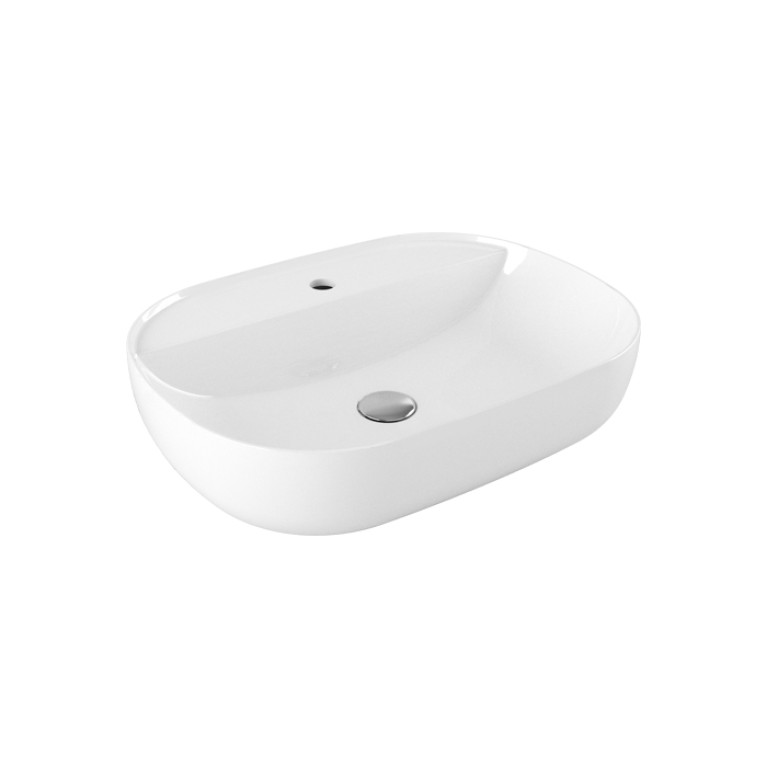 AZZURRA ELEGANCE SOFT раковина накладная 60х45х115см с  1  отв. под смеситель , цвет белый