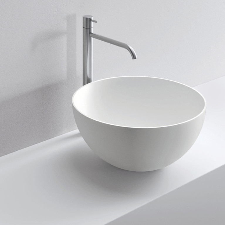 MILLDUE  Раковина чаша BOWL 40  из CERAMILUX ,40х14 см, без отв для смесителя, цвет белый матовый