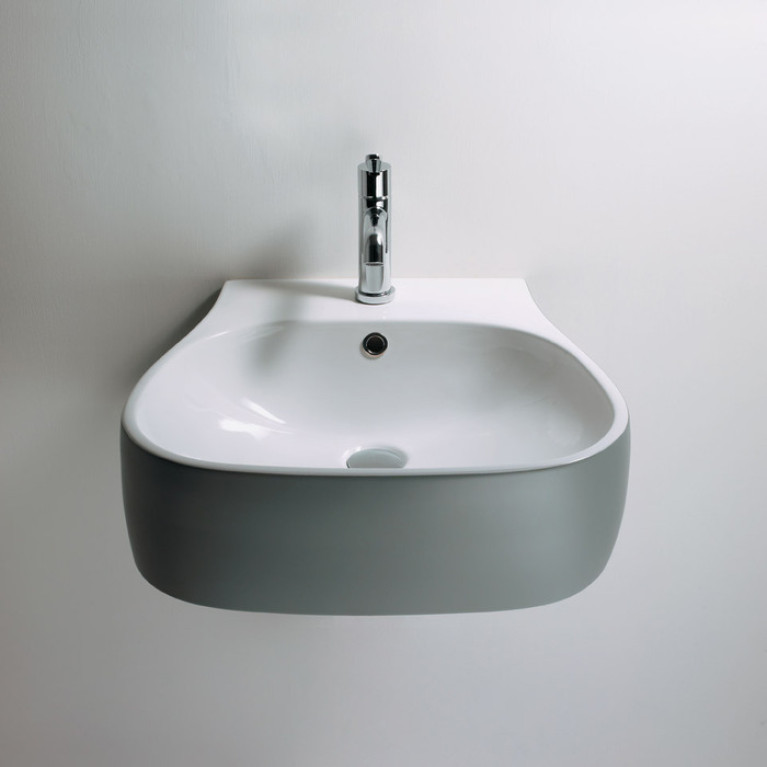 Agape Pear Раковина подвесная 55x49x18 см, 1 отв., цвет: белый