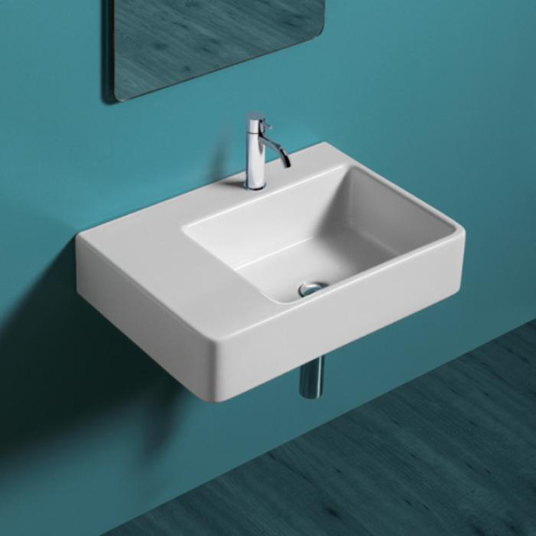 SIMAS Top e lavabi d'arredo раковина накладная/подвесная 65х45 с 1  отв. под смеситель правая ,цвет белый