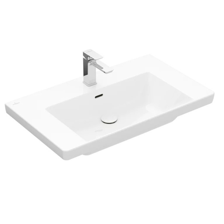 VilleroyBoch Subway 3.0 Раковина для установки на тумбу 800*470мм, с 1 отв. под смеситель, с переливом, нешлифован.цвет альпийский белый