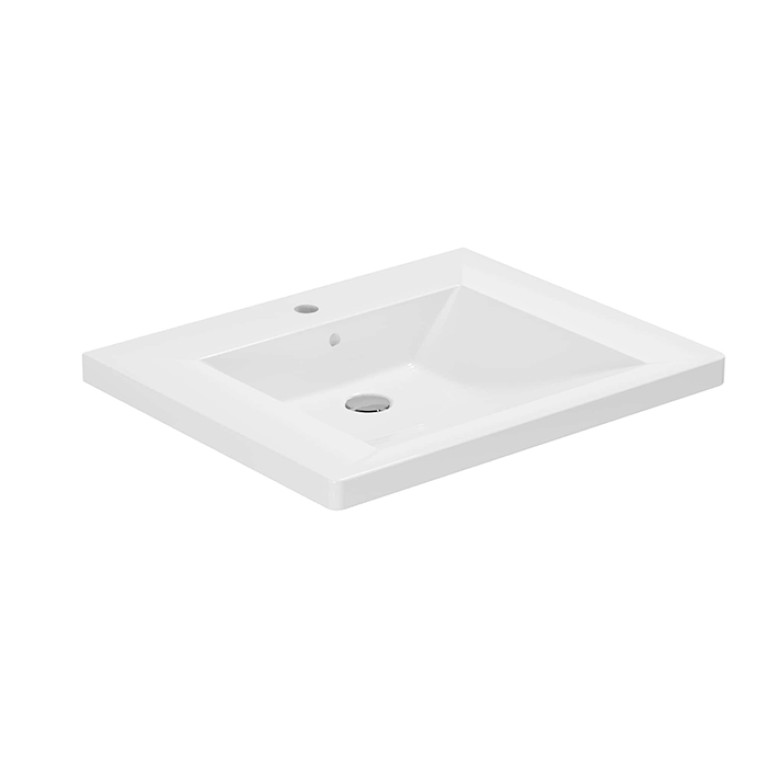 AZZURRA THIN  Подвесной умывальник для людей с ограниченными возможностями 70&times;57&times;H15 cm  c 1 отв под смеситель, цвет белый