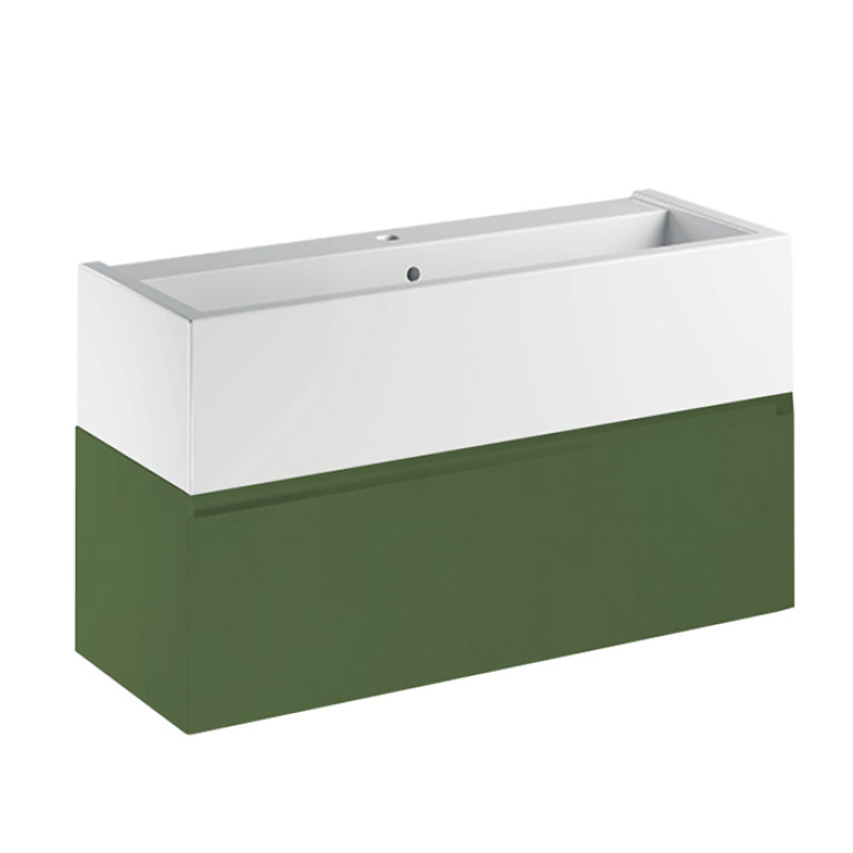 KERASAN KANAAL Тумба подвесная , 1 ящик, 100х46,5 см, цвет Matt green