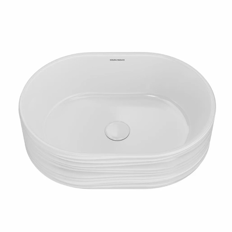Kerama Marazzi Раковина ARTBASIN Sabbia накладная 50*36,6*18см, без отв. под смеситель, без перелива, белая глянцевая