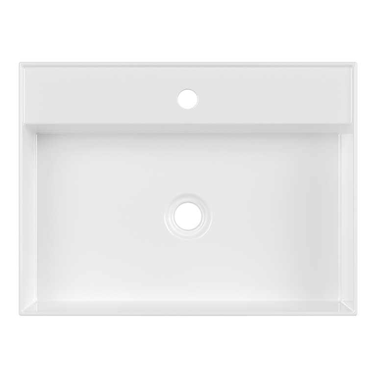 Alice Hide Раковина 60x45хВ13,5, подвесная, с отверстием под смеситель, белый глянцевый