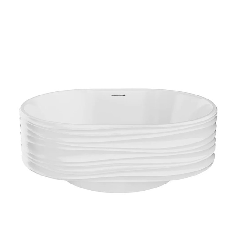 Kerama Marazzi Раковина ARTBASIN Sabbia накладная 50*36,6*18см, без отв. под смеситель, без перелива, белая глянцевая