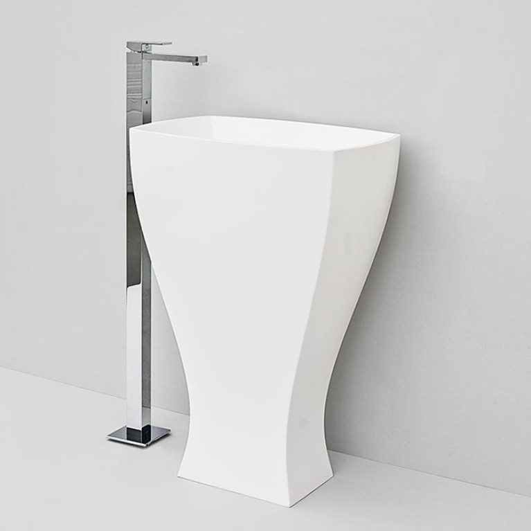 Artceram JAZZ Livingtec раковина отдельно стоящая с сифоном, 60х48х85см, цвет белый глянцевый В АМ ГРУПП НА СКЛАДЕ 1ШТ БРАКОВАННАЯ