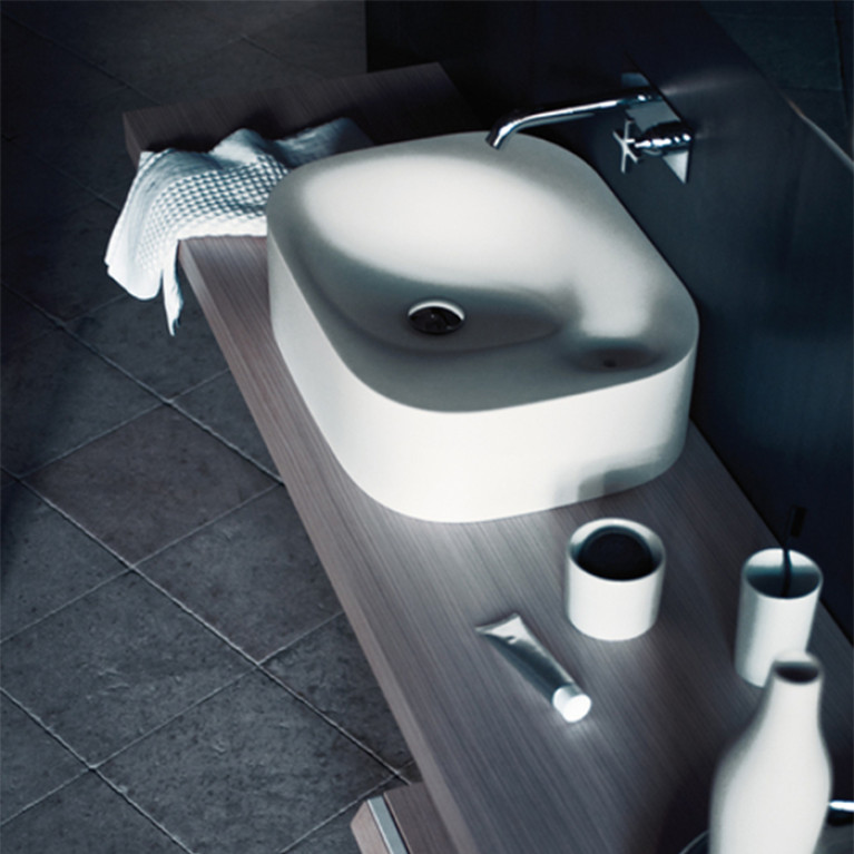 Agape Nivis Раковина накладная 60x45x16 см, без отв., цвет: белый