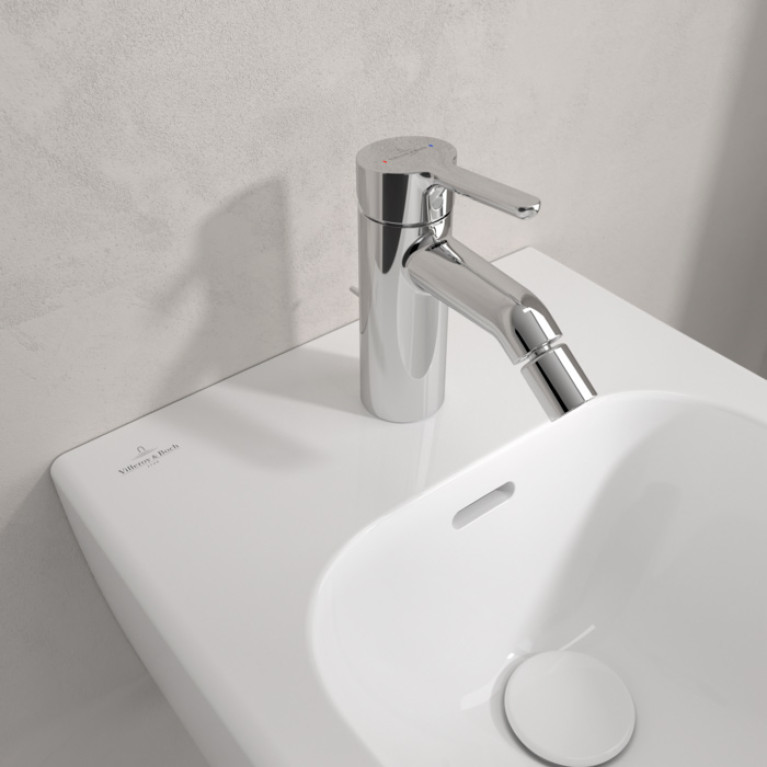 VilleroyBoch Skyla Биде подвесное 370*530*215, округлое, с 1 отв. под смеситель, цвет альпийский белый