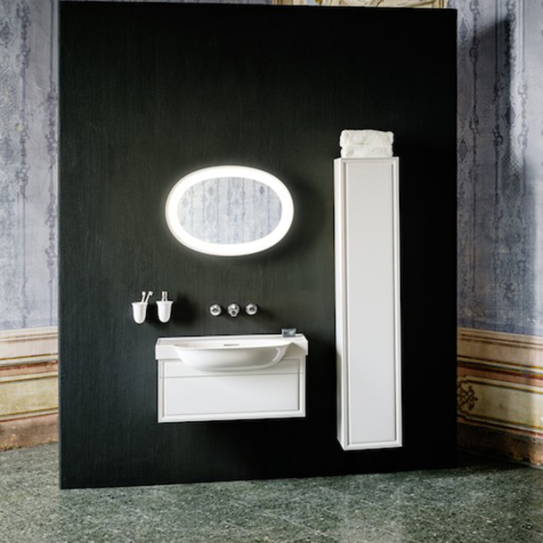 Laufen New Classic Раковина накладная овальная 800х480х75 мм, без отв под смеситель,с переливом, цвет белый