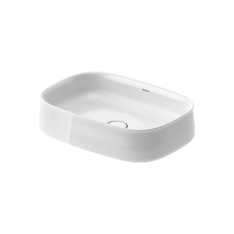 Duravit Zencha Раковина накладная 55х39х14 см, без отв под смеситель, цвет белый гляневый