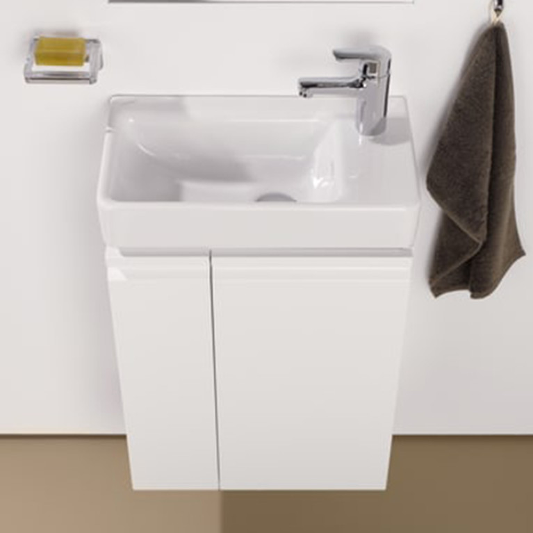 Laufen Pro S мини-раковина, полка справа, 480x280x85 мм, отверстие для смесителя по центру, белый