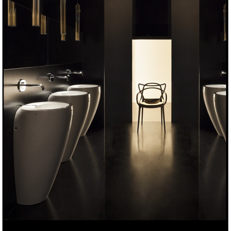 Laufen Alessi One Раковина пристенная 52х53х85см с 1 отв. под смес, крепл к стене, сифон, д/клапан, с покр. LLC, цвет: белый