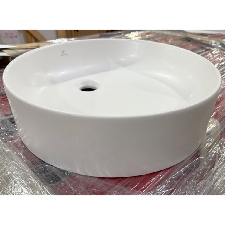 Ideal Standard Conca Раковина d450хh120 мм круглая, накладная, без перелива и отв. под смес., с крепежом, цвет: белый матовый