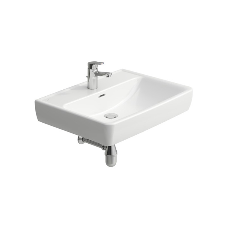 Laufen Pro Раковина 65х48х11,5 см,подвесная/накладная с 1 отв. под смеситель по центу, c переливом, цвет: белый