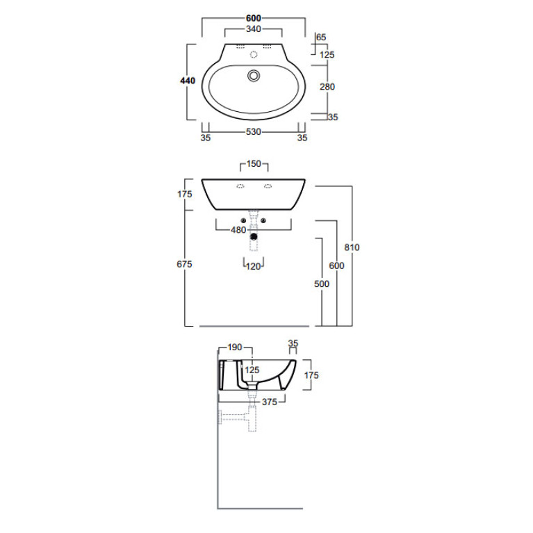 Simas Lft Spazio раковина подвесная/накладная 60x44см, с 1 отв. выбитым вручную, цвет белый
