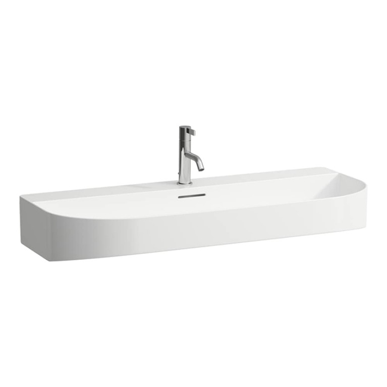 Laufen Sonar SONAR раковина для установки на поверхность 1000x420x140 мм, 1 отв для смеc по центру, цвет белый (СО склада продаем с базой 4.0546.1.03)