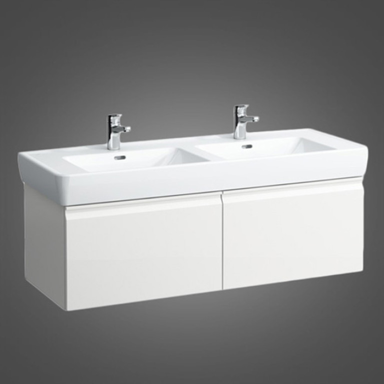 LAUFEN PRO S Раковина двойная  1300x480х115 мм , с 1 отв под смесит, цвет белый глянц (НЕ ПРОИЗВОДИТСЯ!)