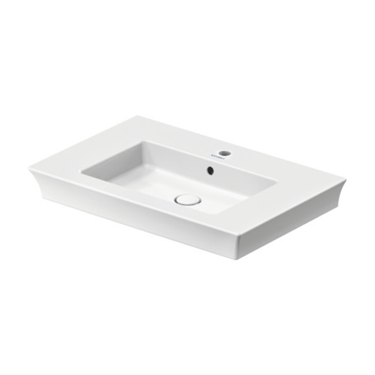 Duravit White Tulip Раковина накладная 750х490  мм,с переливом, с 1 отв. под смеситель, с WonderGliss, цвет: белый