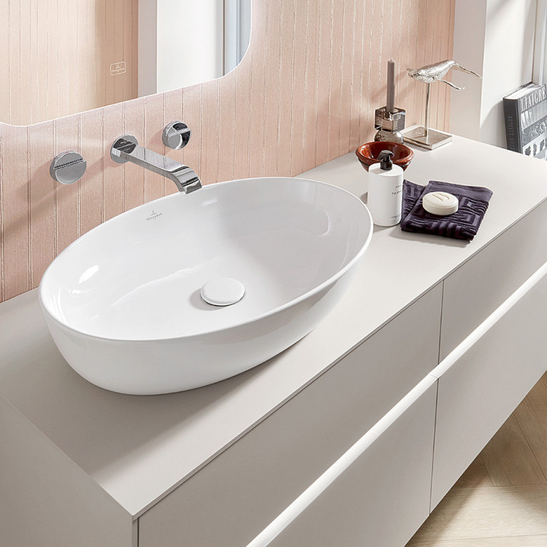 VilleroyBoch Artis Раковина овальная 610*410*130, без перелива, CeramicPlus, цвет альпийский белый
