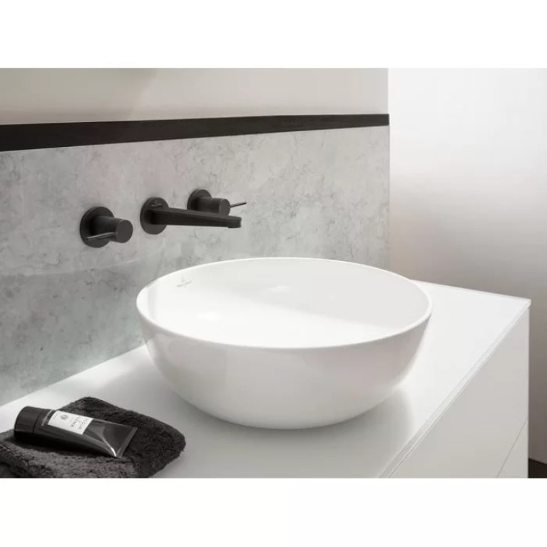 VilleroyBoch Artis Раковина накладная 430*430*125h, без отв. под смеситель, без перелива, TitanCeram, цвет альпийский белый