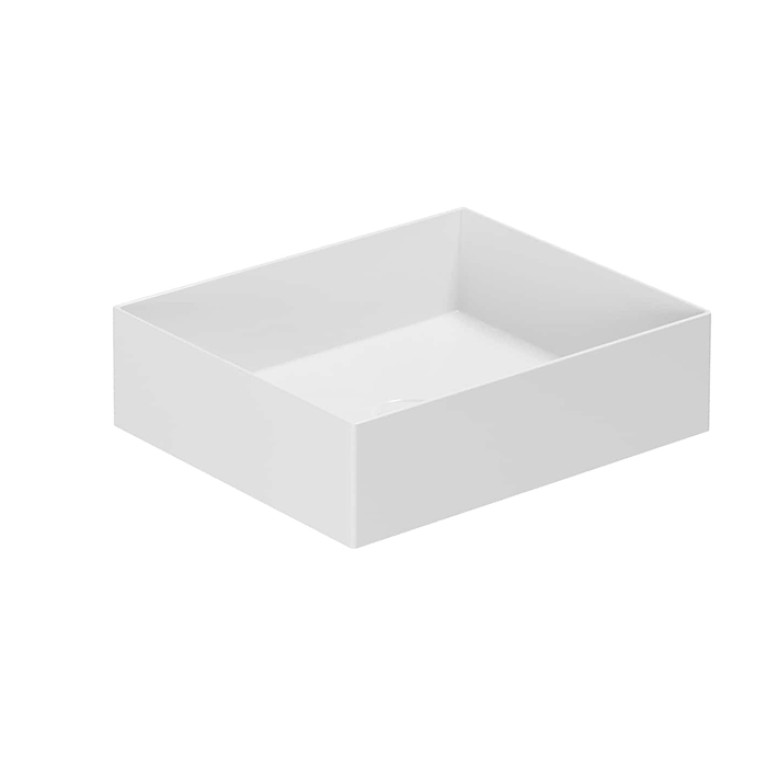 AZZURRA ELEGANCE Squared раковина подвесная/накладная 45х38х15 см без отв. под смеситель , цвет белый