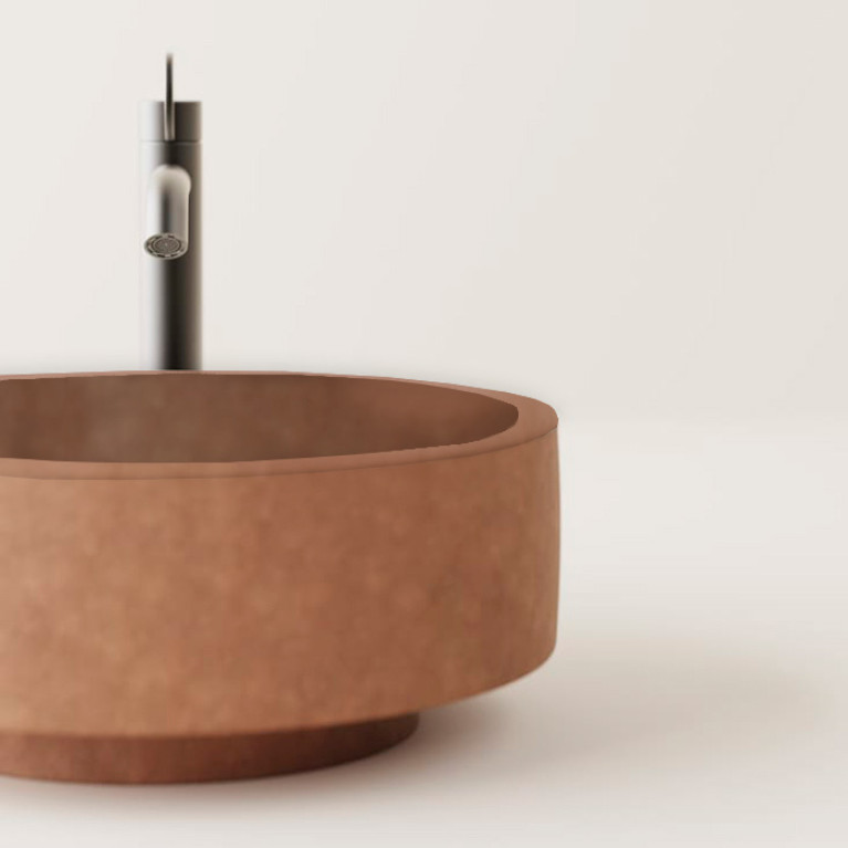 AGAPE CENOTE Раковина &Oslash;420х182 мм., для установки на столешницу, цвет Natural clay