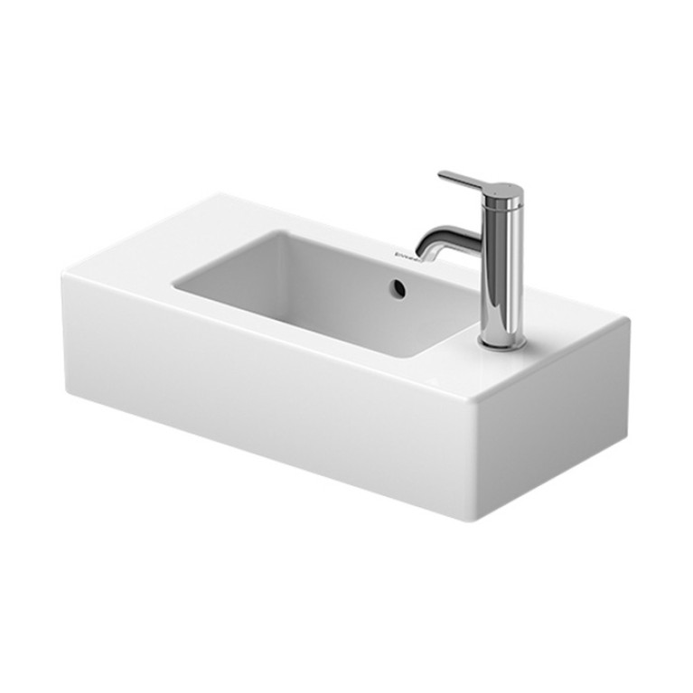 DURAVIT VERO Раковина 500х250 мм., с 1 отверстием для смесителя справа, с переливом, цвет белый