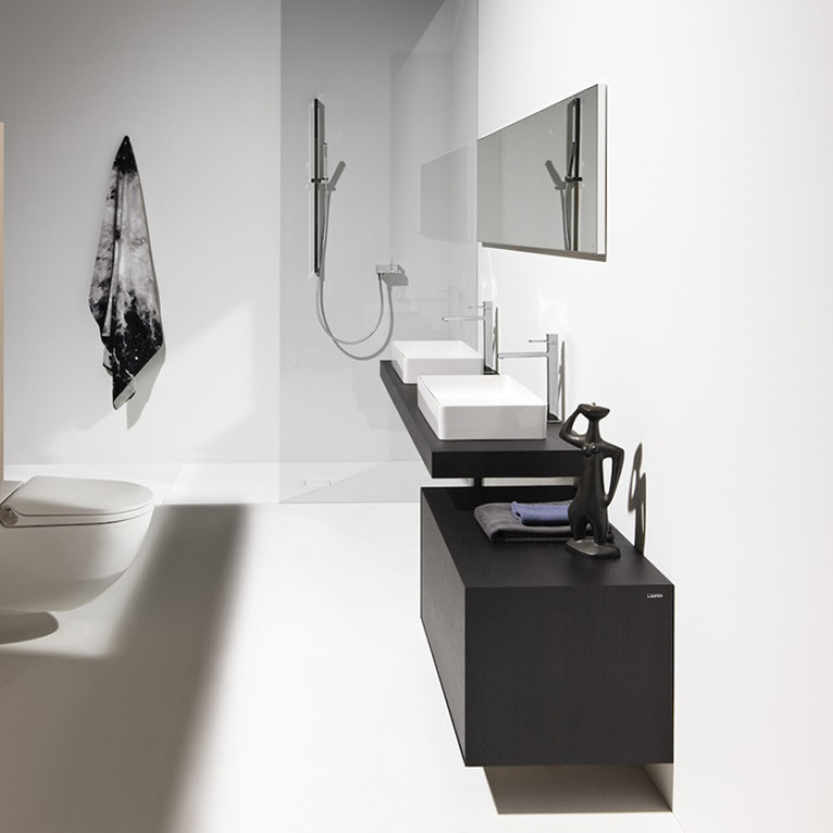 LAUFEN LIVING SQUARE Раковина прямоугольная 600х340х110 мм без отв. под смеситель,без перелива, цвет: белый с покрытием LCC Laufen Clean Coat