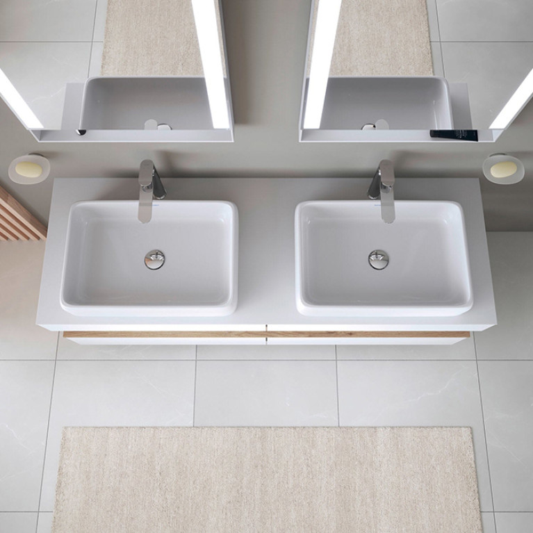 Duravit  Qatego Раковина накладная 560х400х130 мм, без отв под смеситель, цвет белый