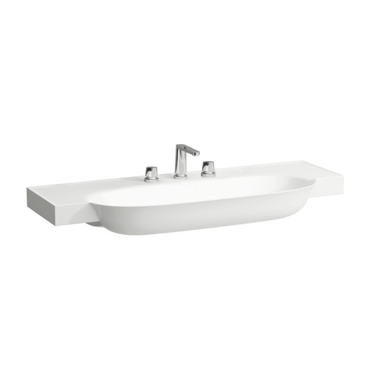 Laufen New Classic Раковина накладная овальная 1200х480х75 мм, с 3 отв под смеситель,без перелива, цвет белый LCC, с покрытием  LAUFEN Clean Coat
