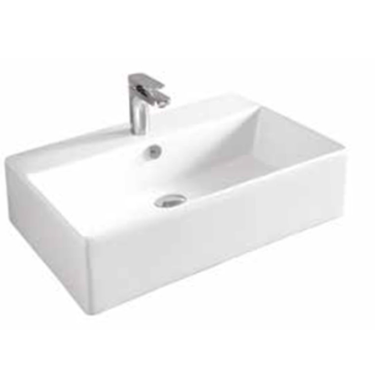 Artceram QUADRO Раковина накладная/подвесная  65х48 см, с 1 отв под смеситель, со слив переливом, цвет белый (Спец.цена из наличия)