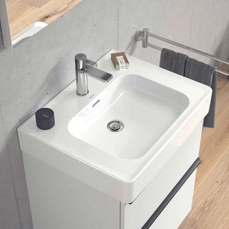 Duravit Soleil by Starck Раковина подвесная/накладная  600х480х145 мм,с 1 отв под смеситель, с переливом,  WonderGliss ,цвет белый