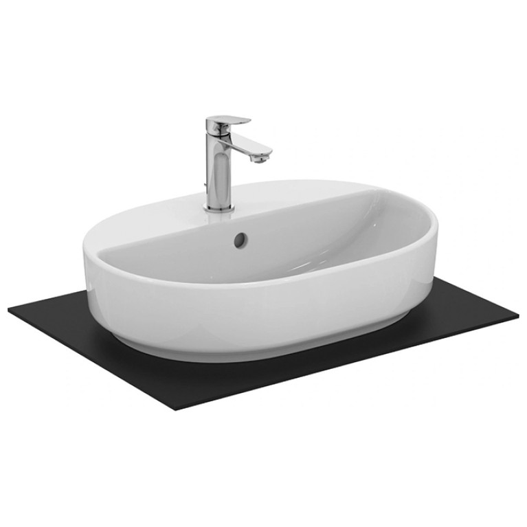 Ideal Standard i.life O Раковина 550х400хh130 мм, накладная, с 1м отв. под смес., с переливом, без крепежа, цвет: белый глянец