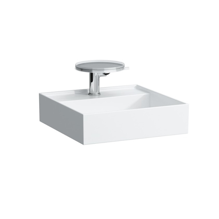 Laufen Kartell Раковина 460x460х120мм без перелива, с 1 отв. под смеситель, со скр сливом, с покр. LLC, цвет: белый