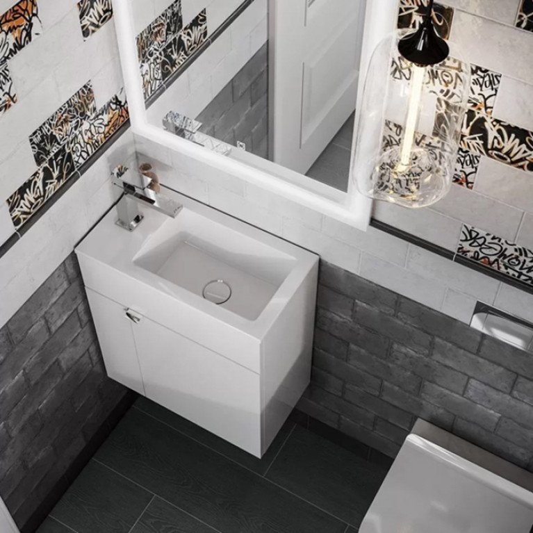 Kerama Marazzi Раковина LATO встраиваемая сверху 50*27*14,9см,  с 1 отв.под смеситель, без перелива, белая глянцевая