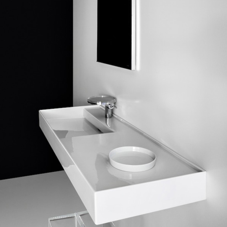 Laufen Kartell Раковина 1200х460х120мм без перелива, с 1 отв. под смеситель, цвет: белый