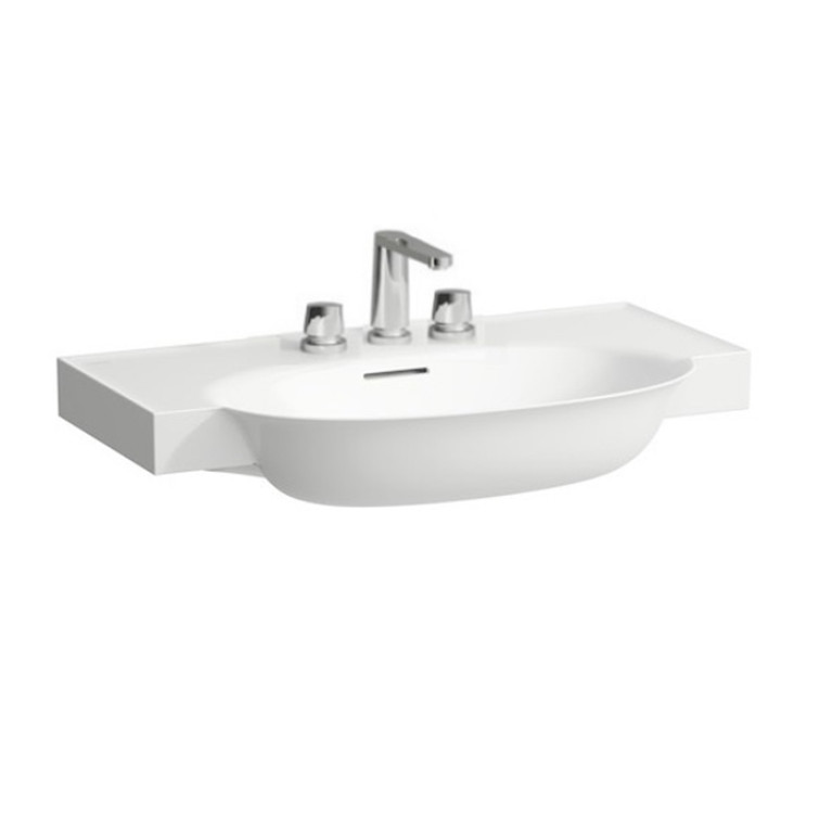 Laufen New Classic Раковина накладная овальная 800х480х75 мм, с 3 отв под смеситель,с переливом, цвет белый LCC, с покрытием  LAUFEN Clean Coat