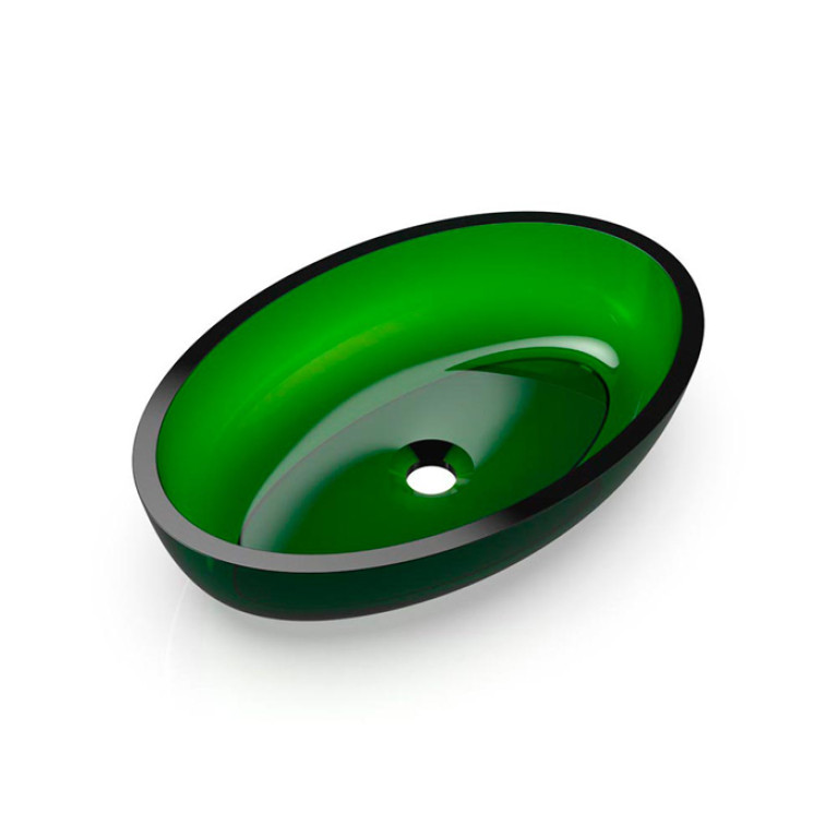Knief Oval Shape Раковина накладная из полимерного материала 550x370x130 мм, цвет Aventurin # 080