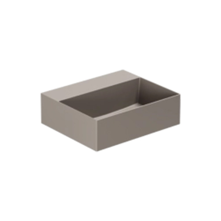 AZZURRA ELEGANCE Squared раковина подвесная/накладная 42х35х12,5 см без отв. под смеситель , цвет Tortora