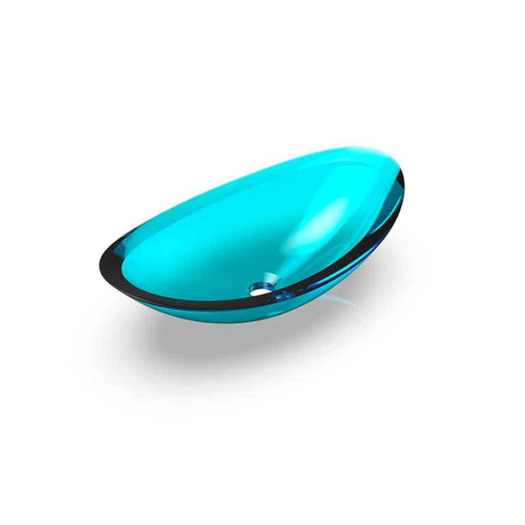 Knief Charm Shape Раковина накладная из полимерного материала 581x331x169 мм, цвет Aquamarin Blue # 100