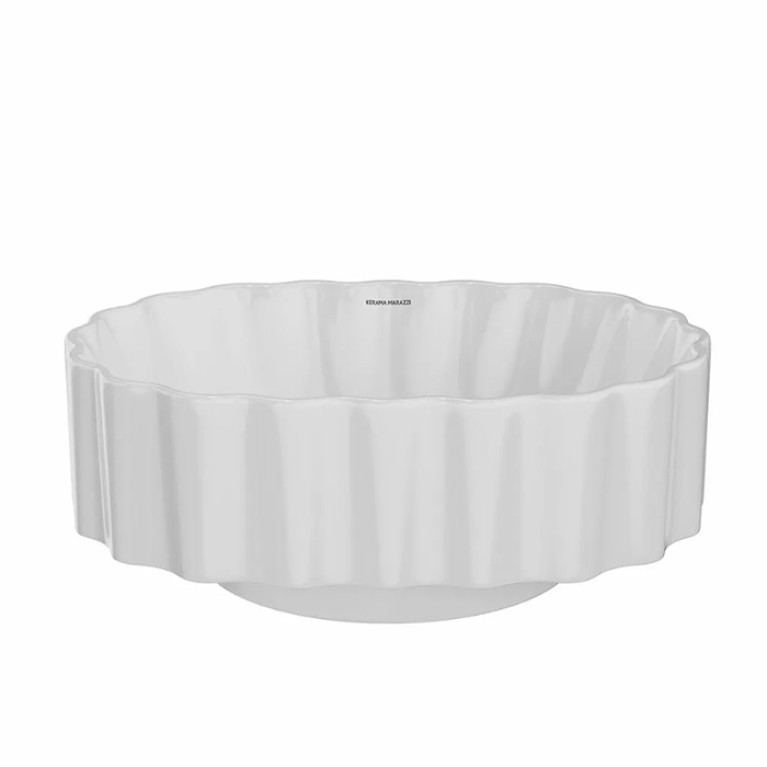 Kerama Marazzi Раковина ARTBASIN Conchiglia накладная 50*36,6*18см, без отв. под смеситель, без перелива, цвет белая глянцевая