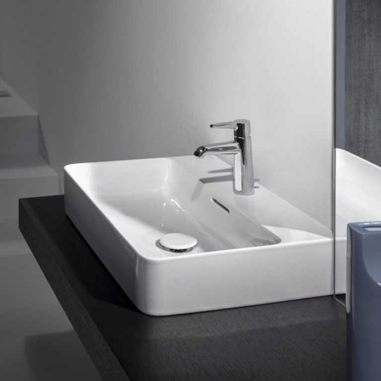 Laufen VAL Раковина 550х420х115мм с 1 отв. под смесит, шлифованная снизу, цвет: белый глянец