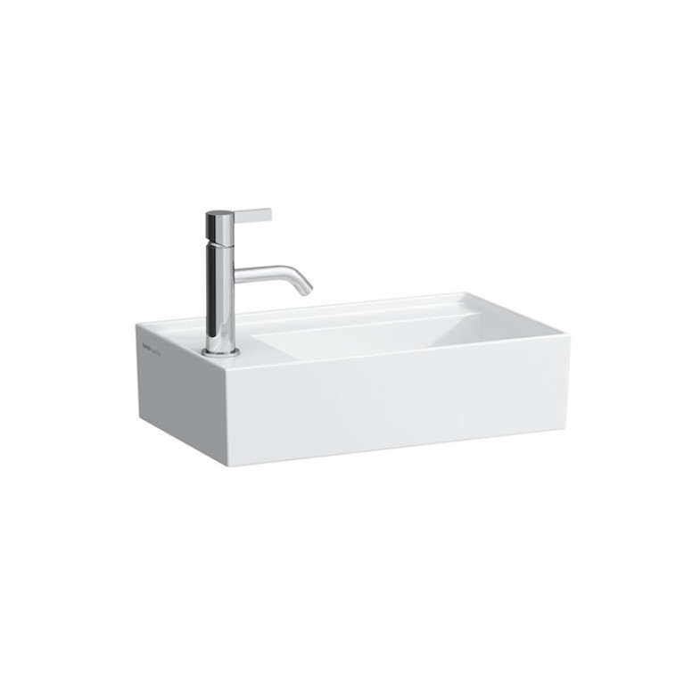 Laufen Kartell Раковина 460х280х120мм без перелива, с 1 отв. под смес, полочка слева, цвет: белый