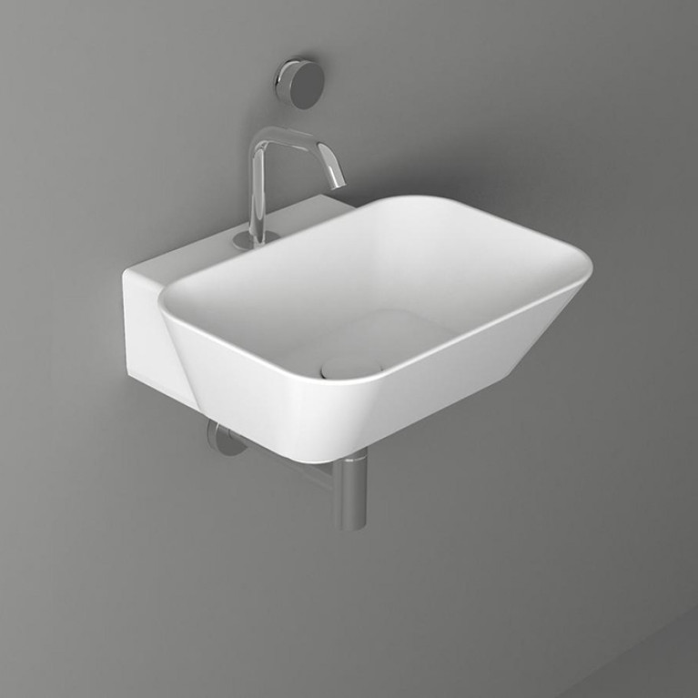 SIMAS WAVE Раковина накладная/подвесная прямоугольная  48х43х16,5 см, с 1 отв под смеситель,цвет белый