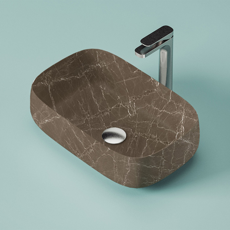 Artceram COGNAC Раковина настольная Quadro 56x41 см, цвет bronze amani