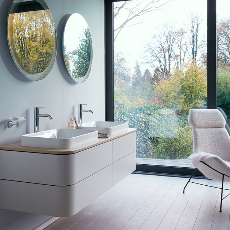 Duravit Happy D.2 Plus Раковина 600х400мм, без перелива,с выпуском с керамической крышкой цвет: белый (Спец.цена из наличия)