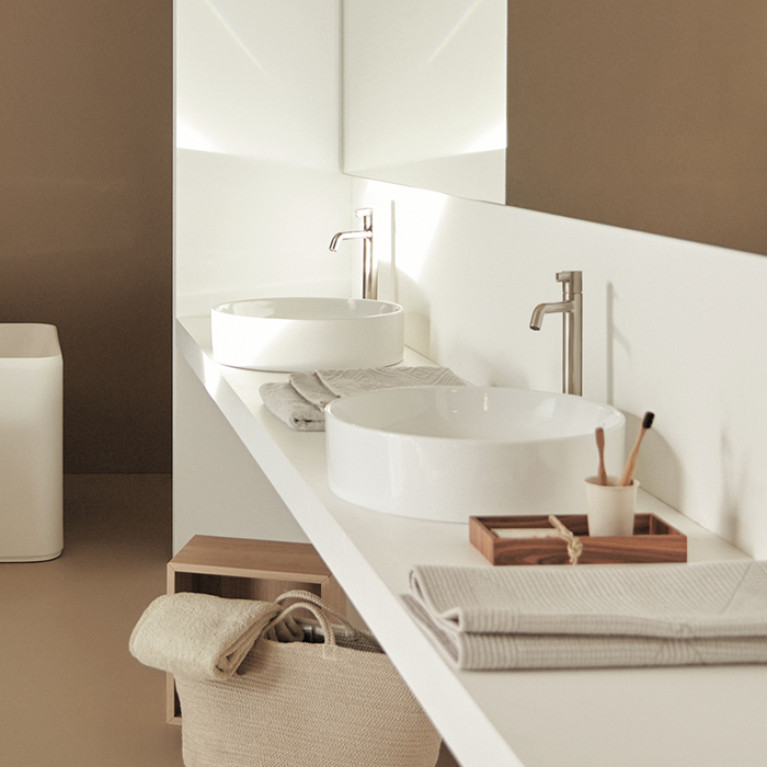 Ideal Standard Conca Раковина d450хh120 мм круглая, накладная, без перелива и отв. под смес., с крепежом, цвет: белый глянец