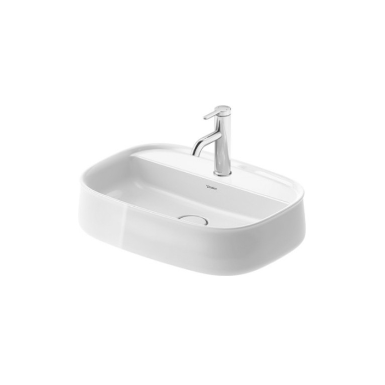 Duravit Zencha Раковина накладная 55х39х14 см, с 1 отв под смеситель, цвет белый гляневый